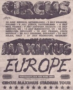 Travis Scott - Circus Maximus World Tour (Praha)