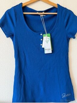 Modrý top/ tričko GUESS - nový s visačkami