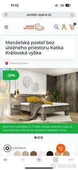 Manzelska postel 180X200