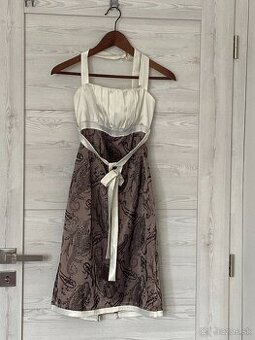 Smotanovo - hnedé spoločenské šaty