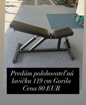 Polohovateľná lavička