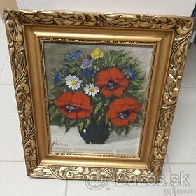 Obraz starožitný  - olejomaľba  signovaná P. Vertési.