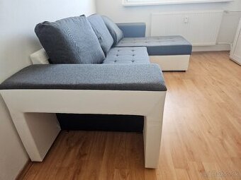 Rozkladacia pohovka sivá/biela