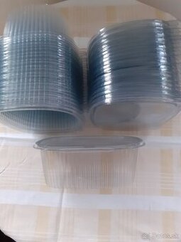 Miska pet s viečkom hranatá priehĺadná