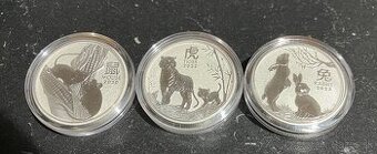 1/2 oz strieborna minca 3x
