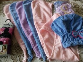 Čiapky- detské uteráky na vlasy, čiapky froté - 1