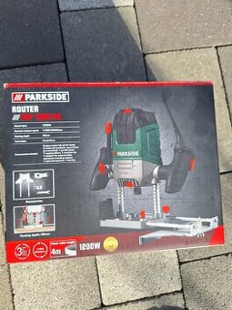 Parkside horná frézka POF 1200 D3+sada frézovacích bitov