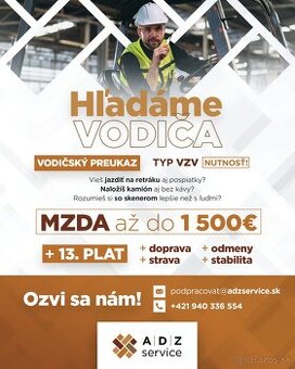 VODIČ VZV (RETRÁK) – práca v 3-zmennej prevádzke