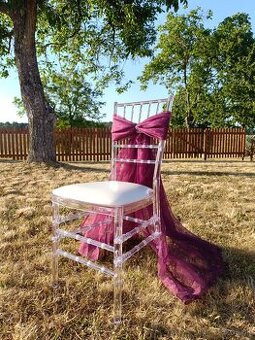 Chiavari stoličky transparent / biela