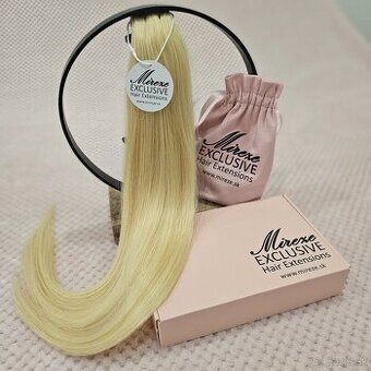 🖤 Tape-in predĺženie vlasov #613 – Svetlá blond