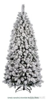 Umelý vianočný stromček Borovica Biela Úzka 225cm
