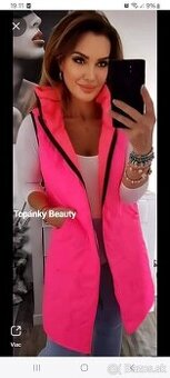 Ružová dámska vestq