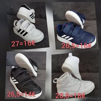 Tenisky Adidas 26,5 a 27,Nike 28,5