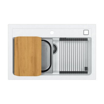 Drevená doska na krájanie do drezu Alveus