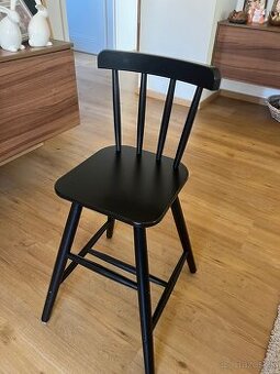 Detská vysoká stolička ikea agam, čierna