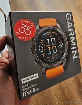 Fenix 8 - 51mm, Amoled, Sapphire, Titanium, Spark Orange