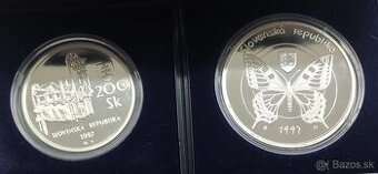 Strieborné mince v proof kvalite