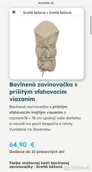 Levin Felin Bavlnená zavinovačka