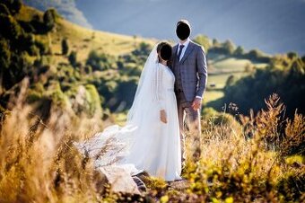 Predám svadobné šaty veľ. S - 166cm/53kg