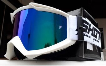 Okuliare brile SHOT biele zrk sklo modré