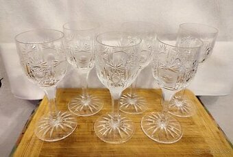 6 ks poháre Bohemia krystal