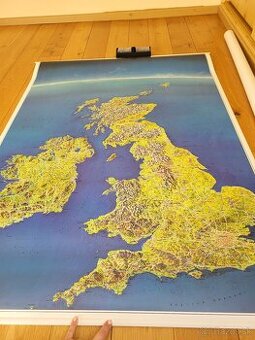 Krásna úplne nová mapa Britských ostrovov a Írska