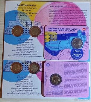 2 euro coincard Trenčín+pamätná karta