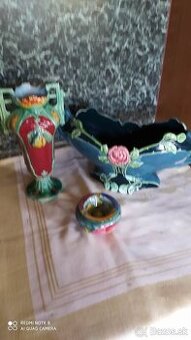 Porcelánová secesná misa, váza