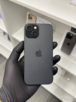 ZÁRUKA 2 ROKY / Apple iPhone 15 256GB Black, 100% ZDRAVIE