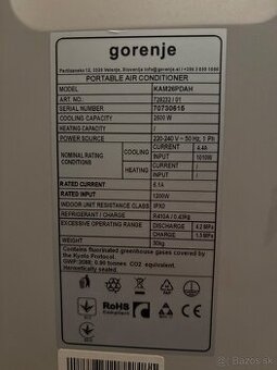 Mobilná klimatizácia Gorenje 2,6 kW