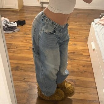 bershka gate baggy pants