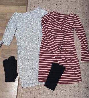 Tehotenské šaty S/M + pančušky