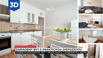 Prenájom - 2 izbový zariadený byt, Chrenová, Nitra