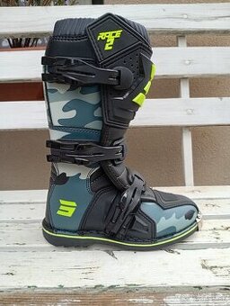 Detské čižmy topánky SHOT čierne camo žlté