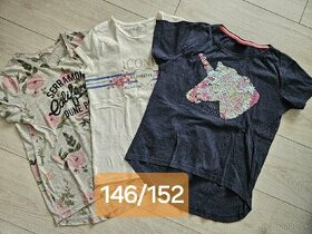 3 pack dievčenských triciek, 146/152 - 1