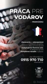 PONUKA PRÁCE PRE VODÁROV DO FRANCÚZSKA