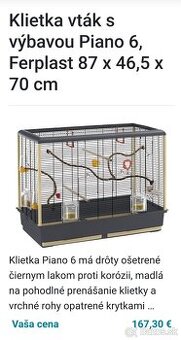 Klietka pre vtákov 87x46,5x70cm