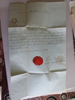 Listina r. 1857 Nová Lehota (Nové Mesto/Váhom), vosk. pečať