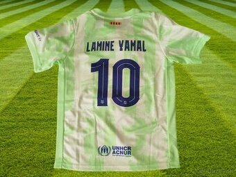 dres YAMAL FC Barcelona x Travis Scott krikľavozelený