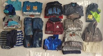 VEĽKÝ BALÍK PRE CHLAPCA 110/116 – JESEŇ/ZIMA/JAR – 30+ KS 🔥