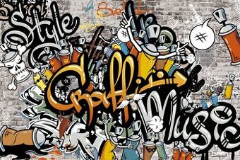 Vliesova tapeta Grafity