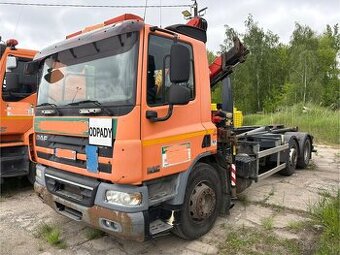 DAF CF 75.360 / HÁKOVÝ NAŤAHOVÁK + HYDRAULICKÁ RUKA / KRAN