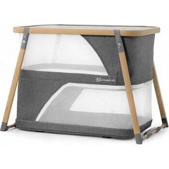 Kinderkraft Cestovná postieľka s funkciou ohrádky SOFI sivá