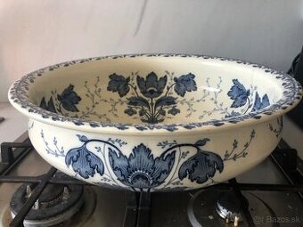 Starozitne velke rucne malovane umyvadlo