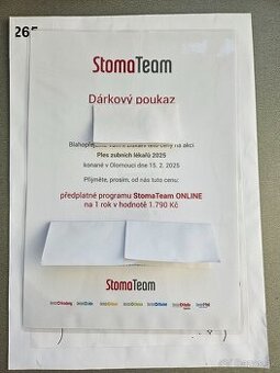 StomaTeam dárkový poukaz