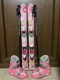 Lyže100cm s lyžiarkami a palicami
