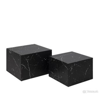 Sada konferenčných stolíkov - čierny, rôznych veľkostí