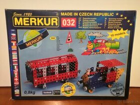 Merkur česká kovová stavebnica vlak