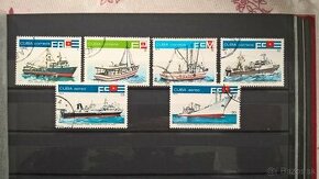 Poštové známky č.114 - Kuba - lode komplet