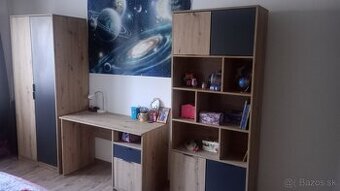 Detská izba, skriňa,polička,regalova skriňa, písací stolík
